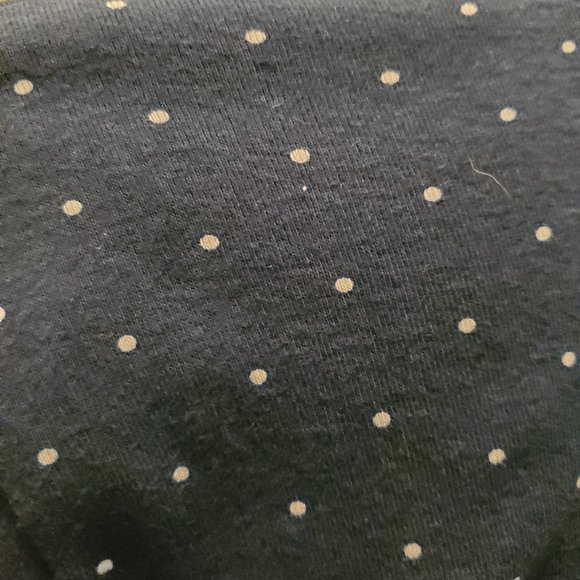 Navy /White Polkadot Scoop neck Tee - Picture 4 of 4